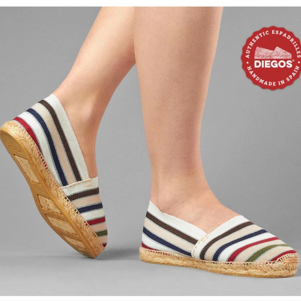 Diegos French Striped Multicolor Espadrilles